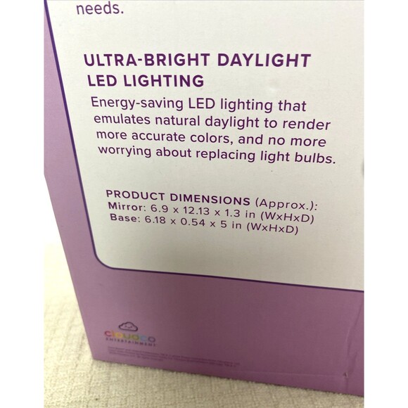 Care Bears Led Handheld Makeup Mirror Share Bear Purple White Vanity - Picture 9 of 9